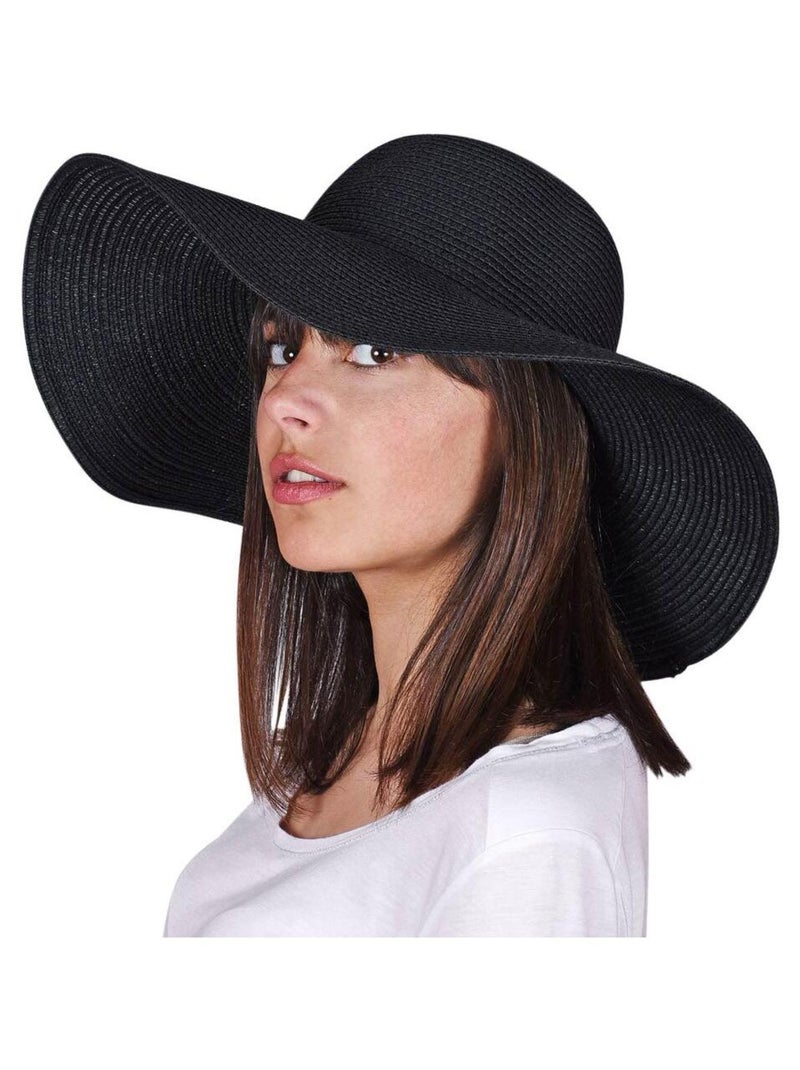 Chapeau Femme Kiruma – 100% Paille de Cellulose – Chapeau Été Noir - Kiabi