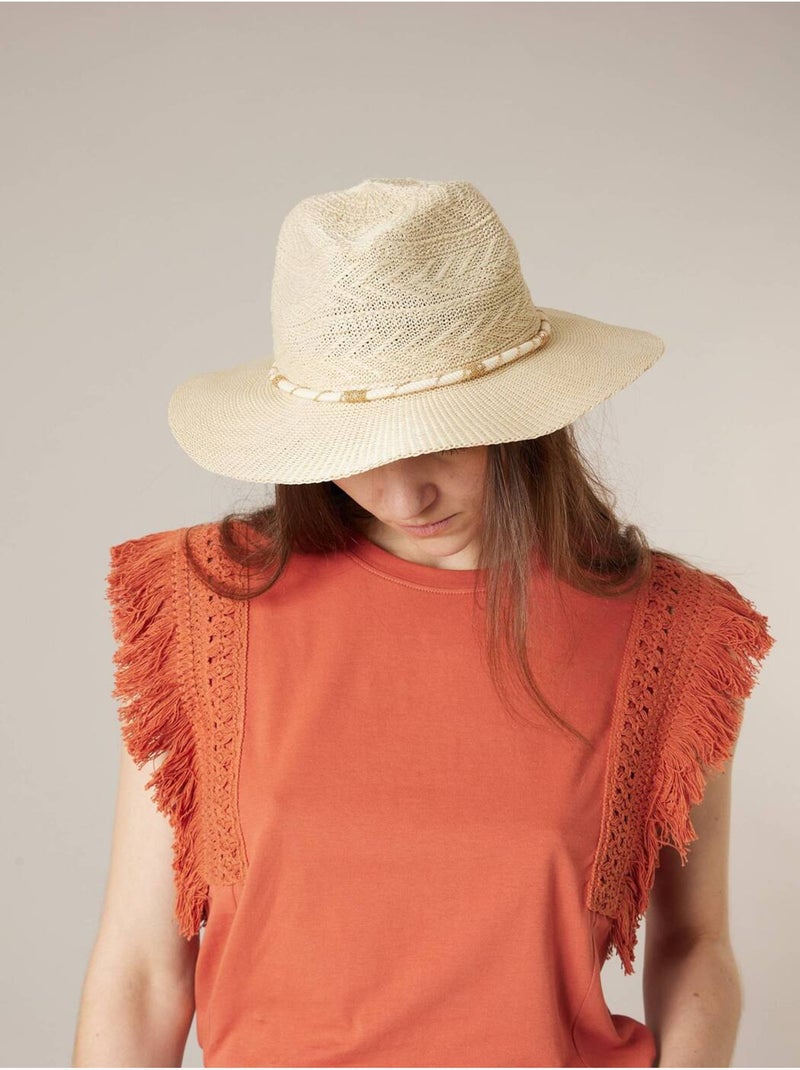 Chapeau femme tressé
 'Deeluxe' Ecru - Kiabi