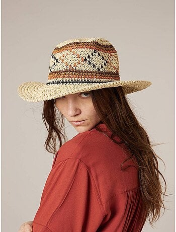Chapeau femme tressé en 100% papier 'Deeluxe'