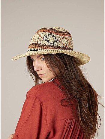 Chapeau femme tressé en 100% papier 'Deeluxe'
