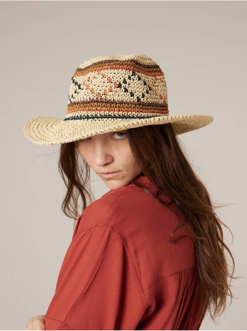Chapeau femme tressé en 100% papier 'Deeluxe' - Kiabi
