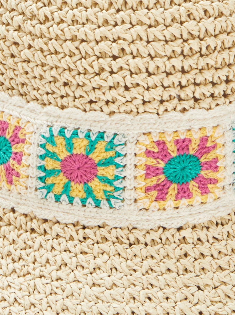 Chapeau forme cloche avec détails macramé Rose - Kiabi