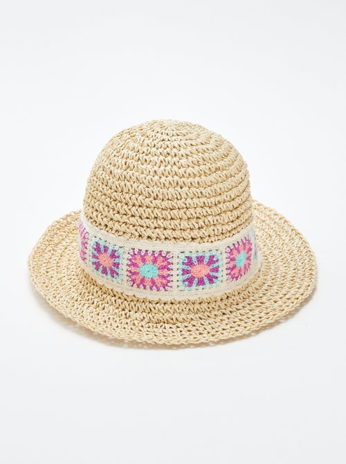 Chapeau forme cloche avec détails macramé - Kiabi