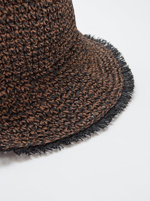 Chapeau forme cloche en paille - Kiabi