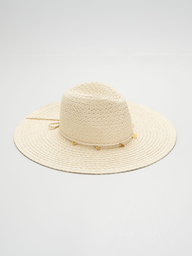 Chapeau forme large beige - Kiabi