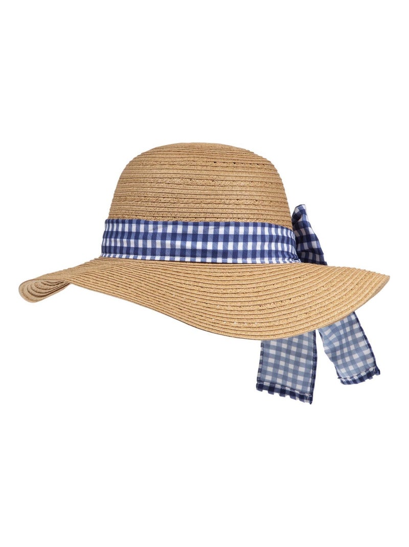 Chapeau foulard décoratif, ajustable tour de tête femme Isotoner Bleu Beige - Kiabi
