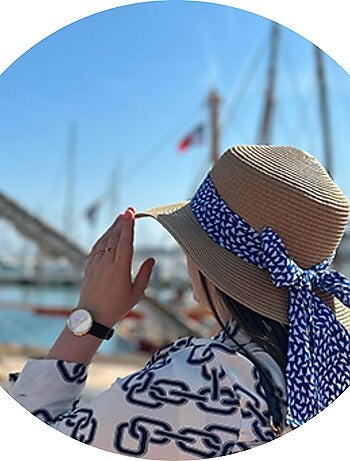 Chapeau Foulard décoratif, ajustable tour de tête femme Isotoner