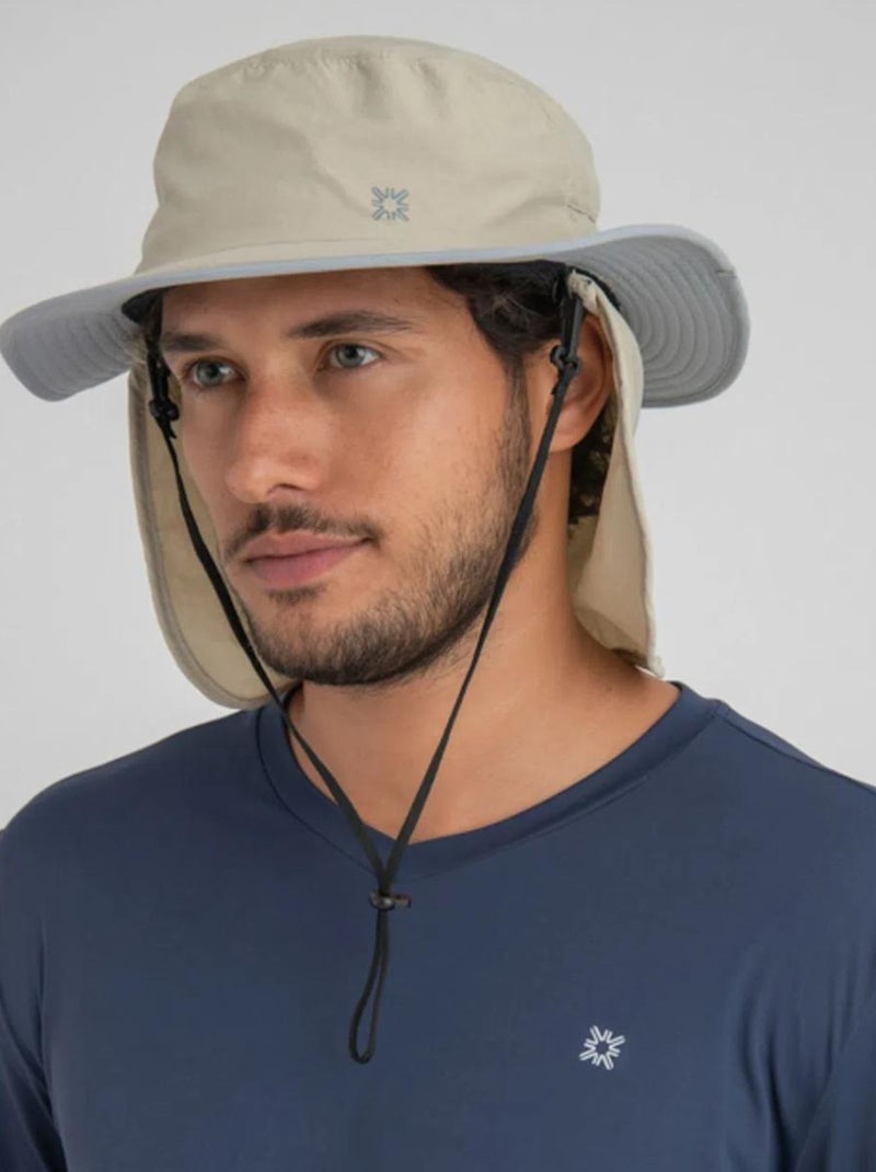 Chapeau Legionnaire Chapeu Kansas Nac Areia/Cinza / UV Line Beige - Kiabi