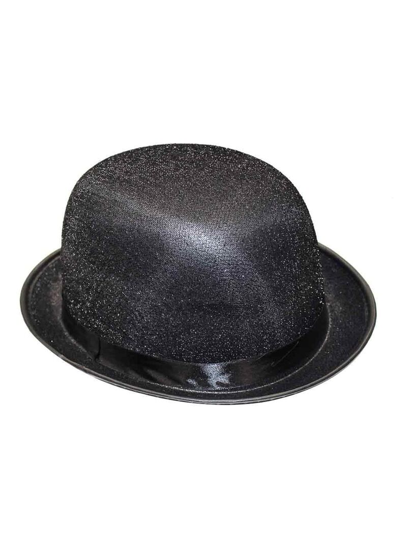 Chapeau melon pailleté Noir Noir - Kiabi