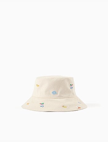 Chapeau Panama avec broderie Carolina Celas x Zippy