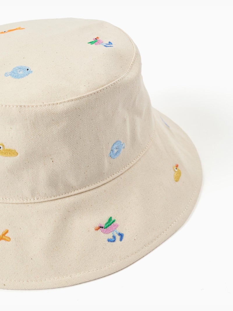 Chapeau Panama avec broderie Carolina Celas x Zippy Beige clair - Kiabi