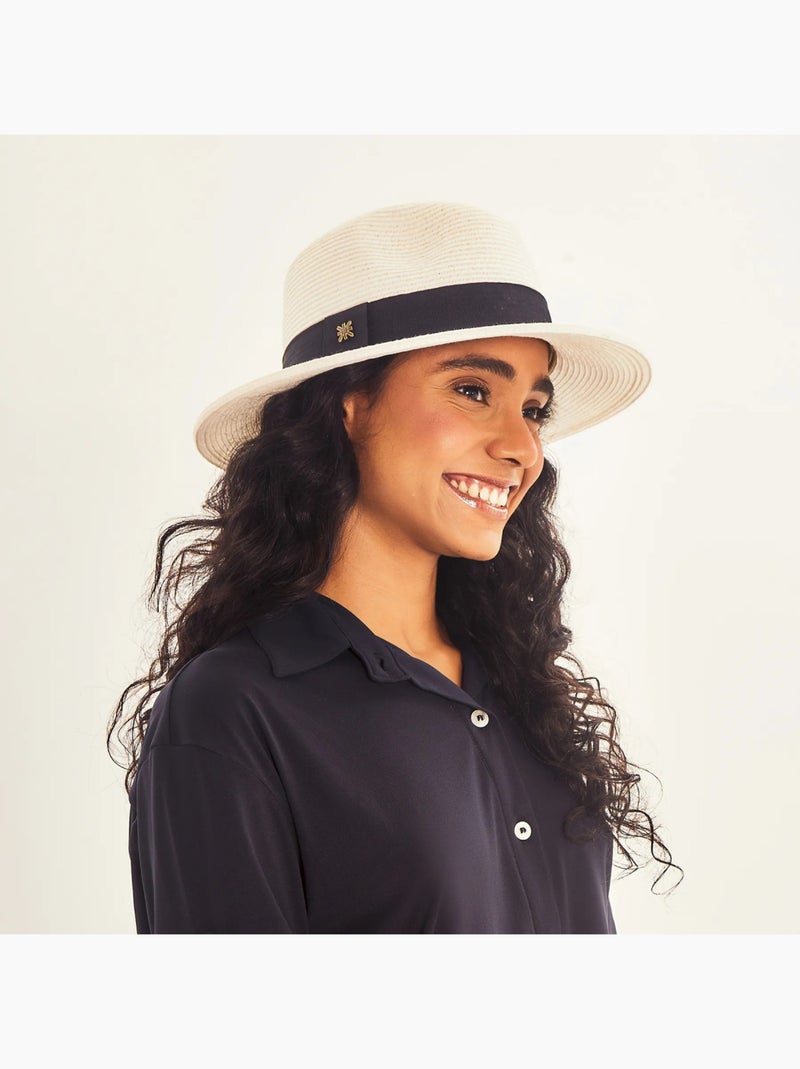 Chapeau Panama Classics UV Line Blanc - Kiabi