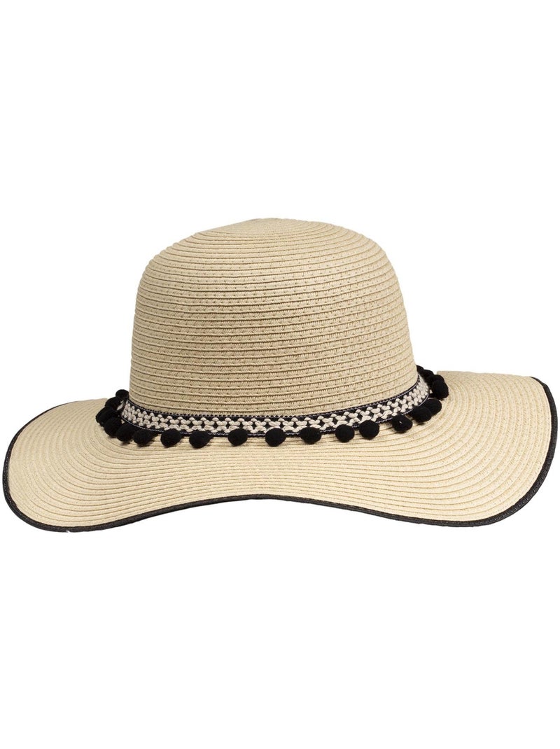 Chapeau rayée, ajustable tour de tête femme isotoner Noir Noir - Kiabi