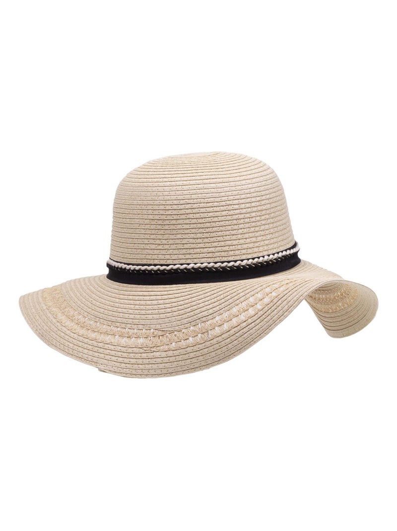 Chapeau rayée Beige/Noir - Kiabi