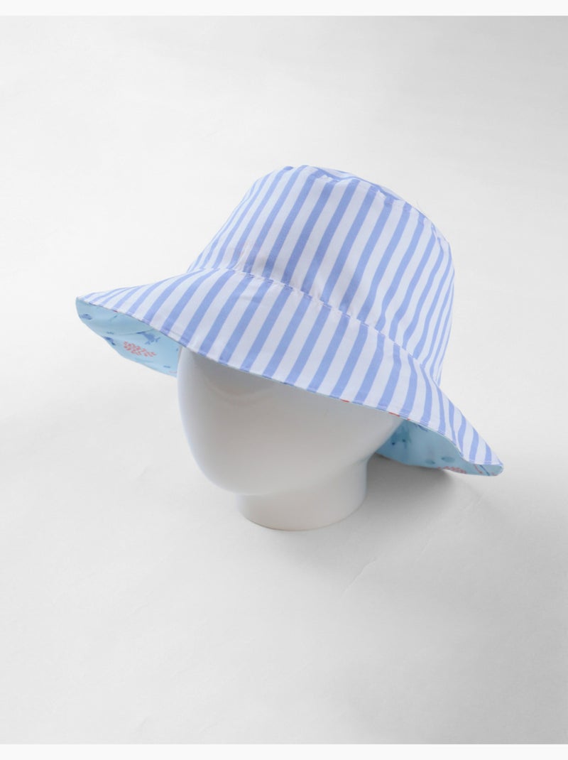 Chapeau réversible à imprimés animalier, Archimède Bleu - Kiabi