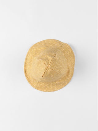 Chapeau réversible à imprimés fleuri, bleu/jaune Noukie's