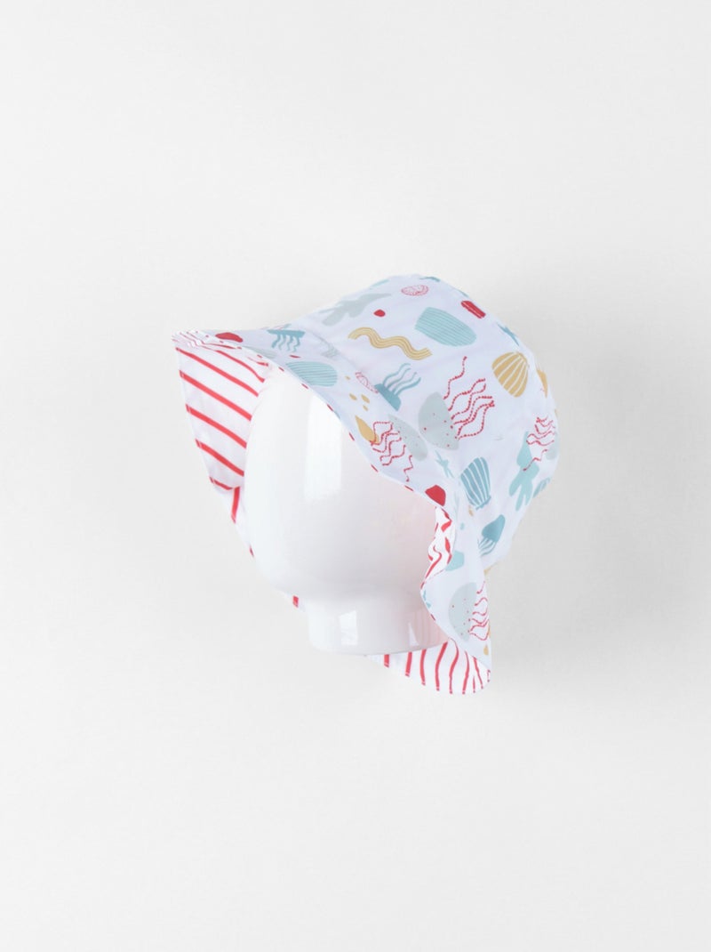 Chapeau réversible à imprimés fleuri Noukie's Blanc - Kiabi