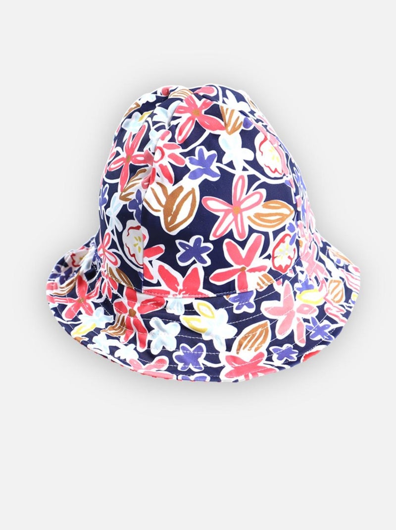 Chapeau réversible avec fleurs - Archimède Rose - Kiabi