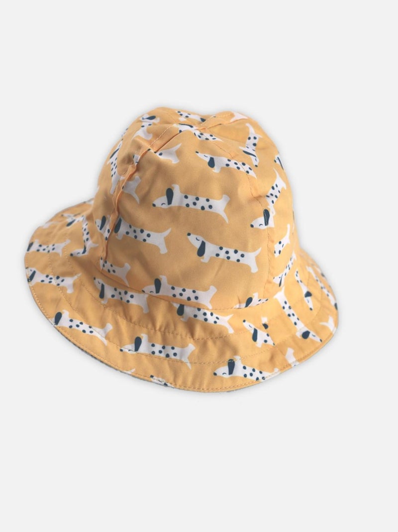 Chapeau Reversible Chiens Archimède Jaune - Kiabi
