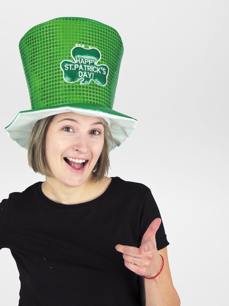 Chapeau Saint Patrick à sequins Vert - Kiabi