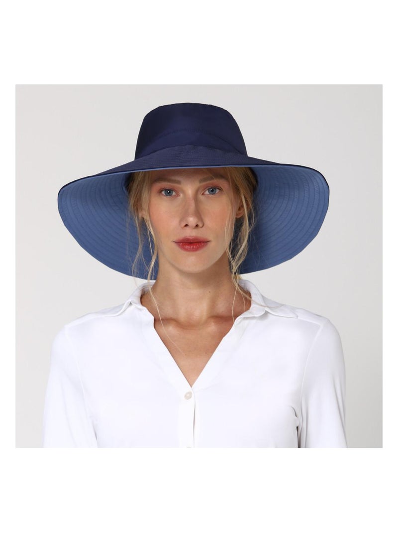 Chapeau souple/capeline Classics UPF 50+ UV Line Bleu marine - Kiabi