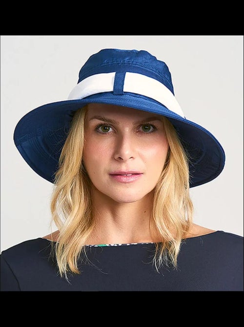 Chapeau souple/capeline Paris Ville Azul/Branco / UV Line - Kiabi