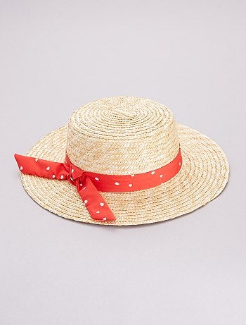Chapeau style fedora en paille