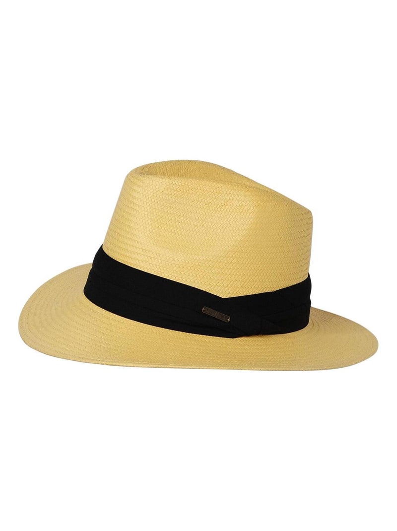 Chapeau style panama WILL Jaune - Kiabi