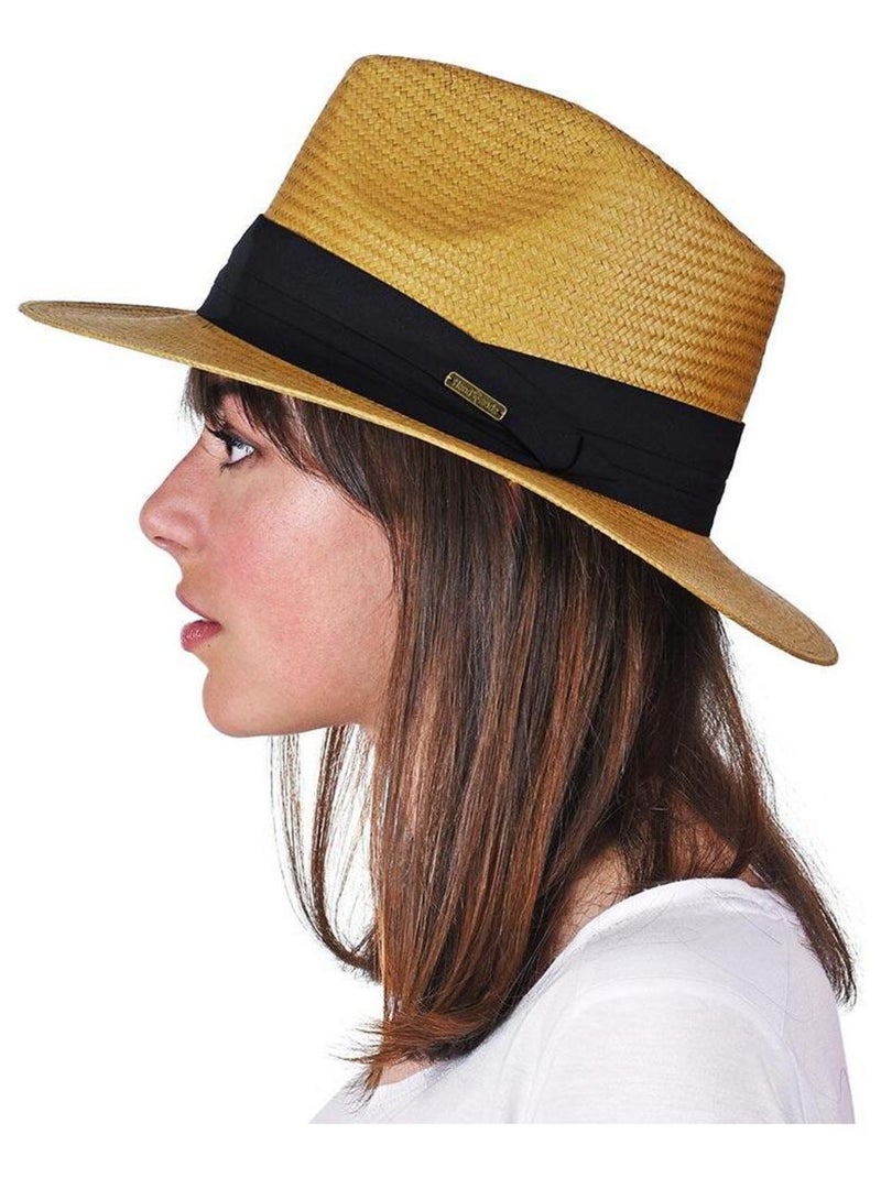Chapeau style panama WILL Marron - Kiabi