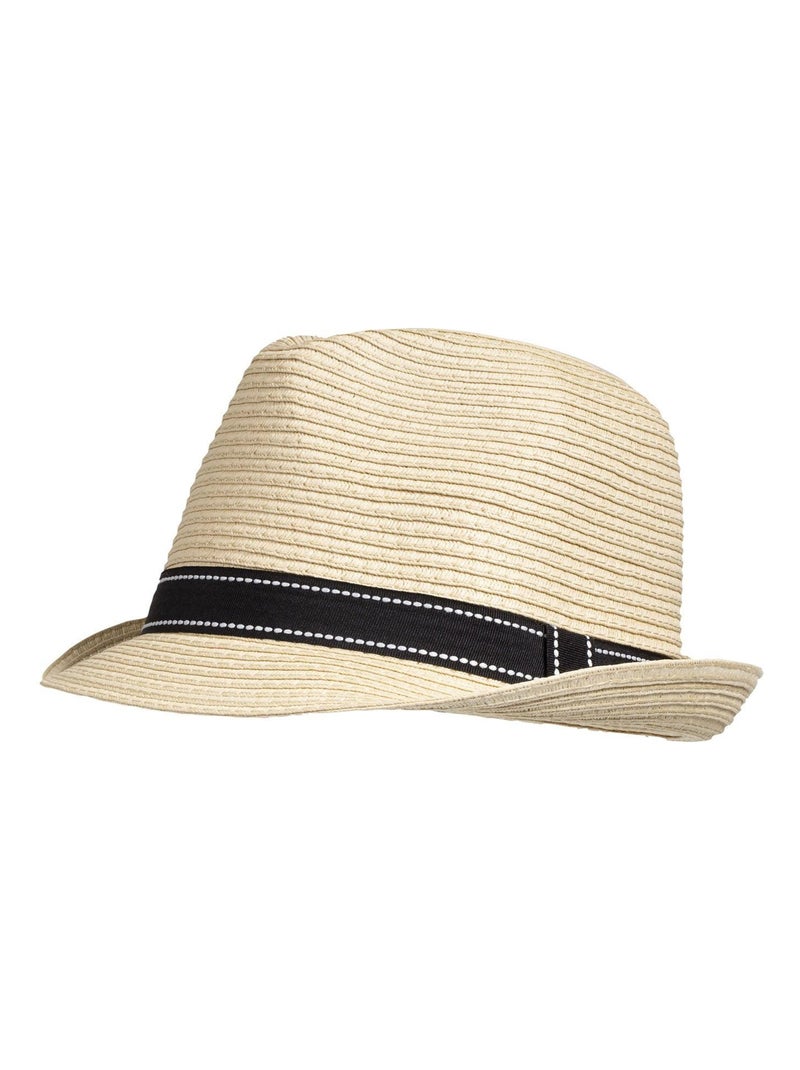 Chapeau trilby, ajustable tour de tête femme Isotoner Noir Blanc - Kiabi