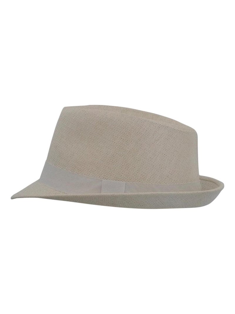 Chapeau trilby BRAD Blanc - Kiabi