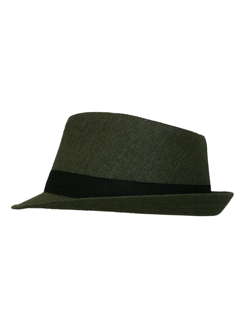 Chapeau trilby BRAD Kaki - Kiabi