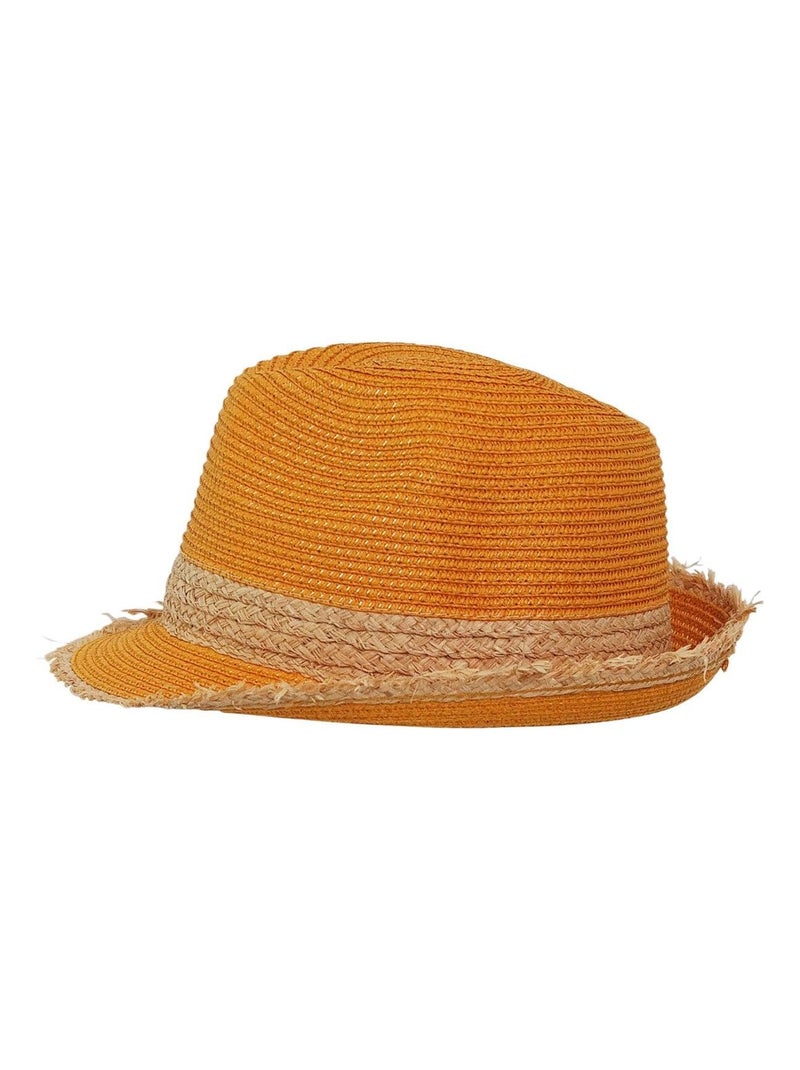 Chapeau trilby DANIELLO Jaune - Kiabi