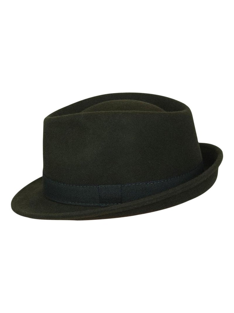 Chapeau Trilby Homme Laine SAPPORO Italien – Feutre 100% Laine – Automne Hiver Kaki - Kiabi