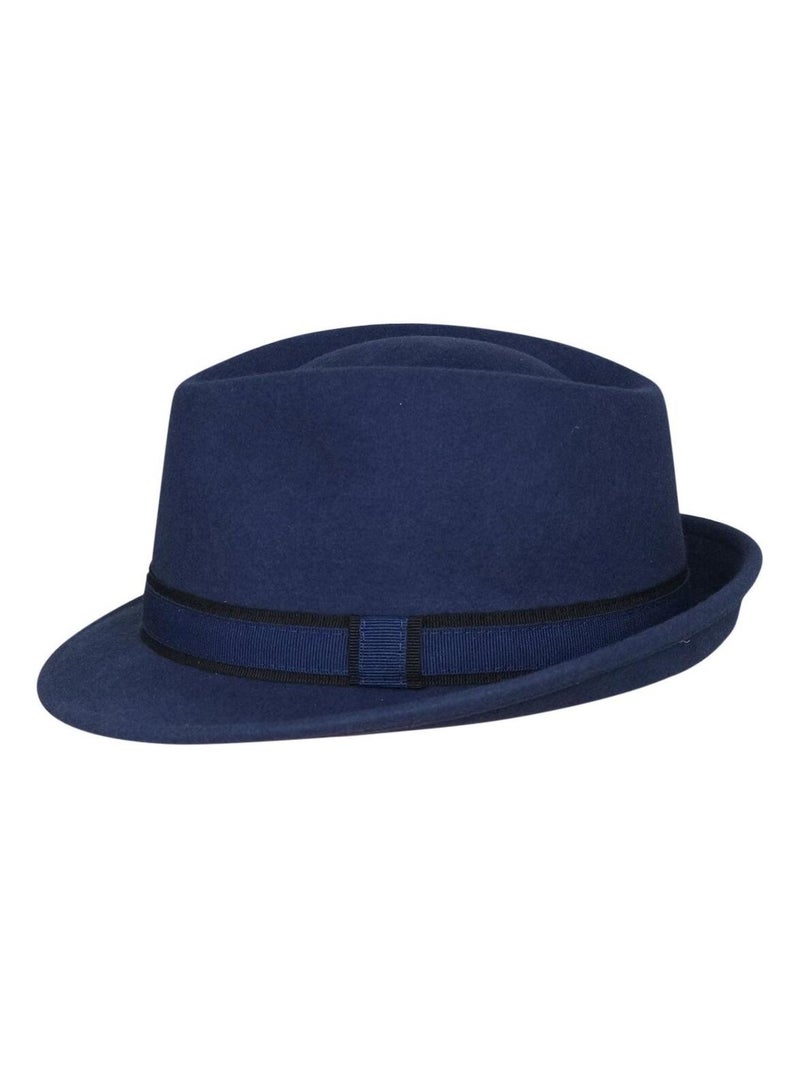 Chapeau trilby laine VERSAILLES Bleu - Kiabi