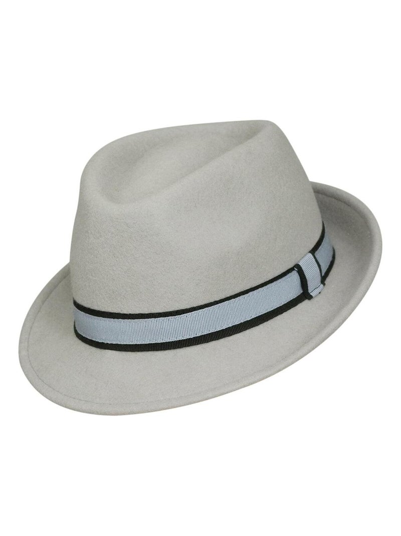 Chapeau trilby laine VERSAILLES Gris - Kiabi