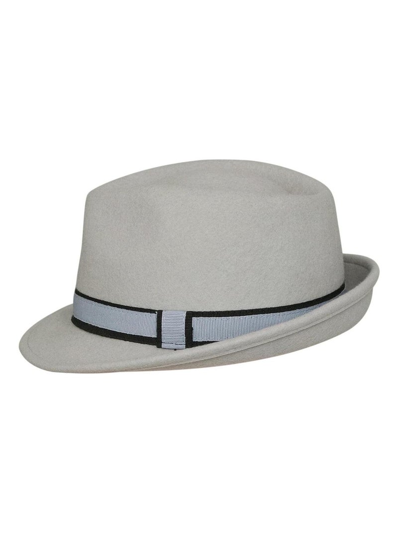 Chapeau trilby laine VERSAILLES Gris - Kiabi