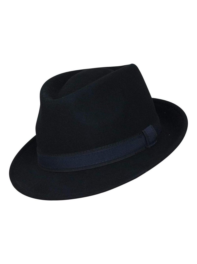 Chapeau trilby laine VERSAILLES Noir - Kiabi