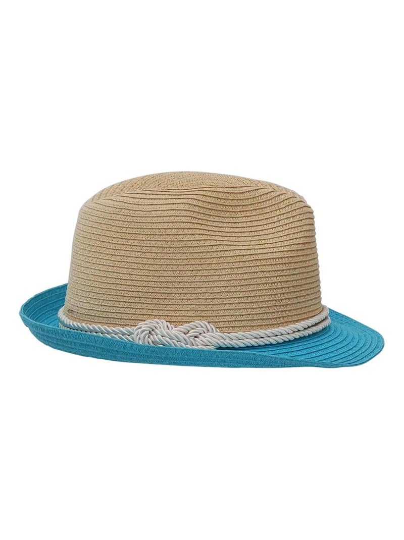 Chapeau trilby MERYLIE Bleu turquoise - Kiabi