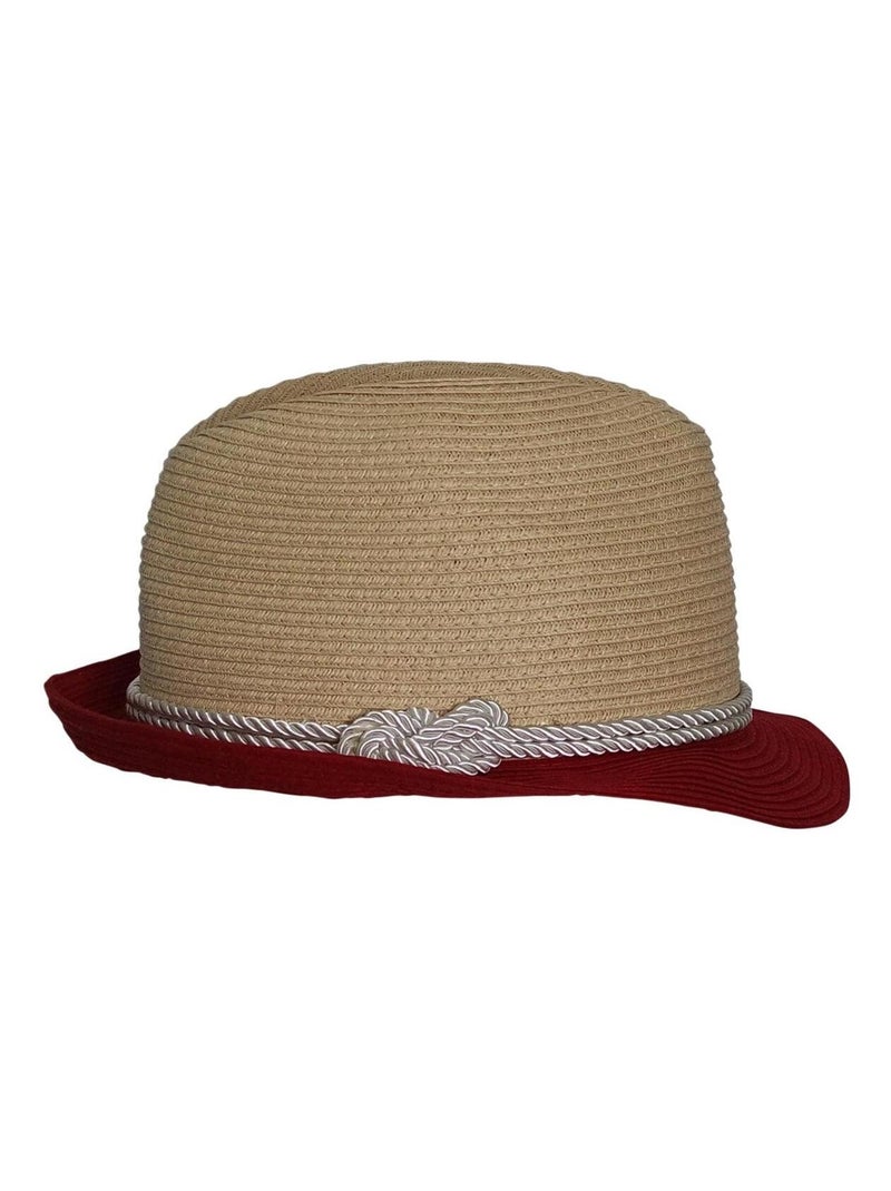Chapeau trilby MERYLIE Rouge - Kiabi