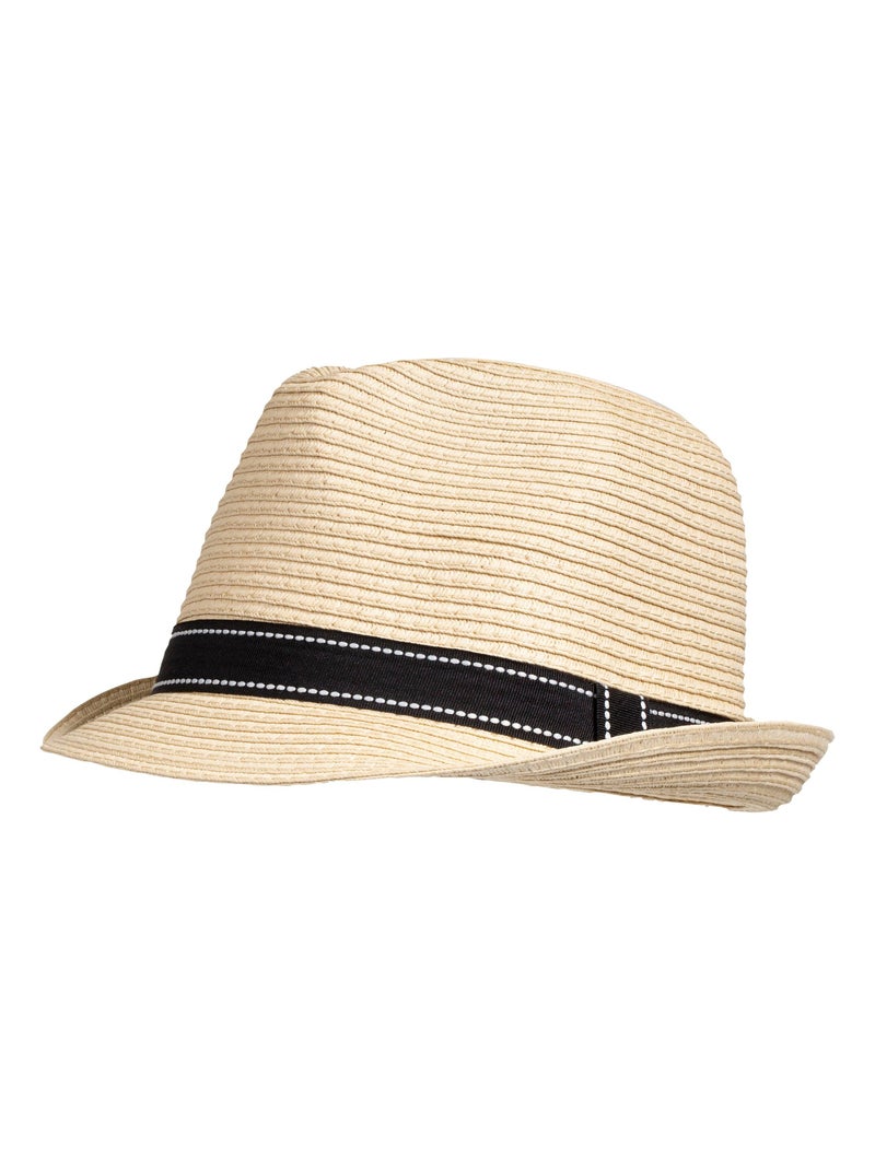 Chapeau trilby Noir Blanc - Kiabi