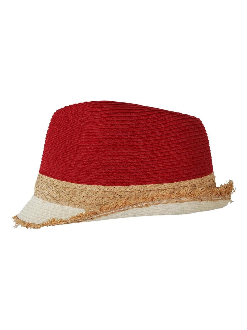 Chapeau trilby RAINA Rouge - Kiabi