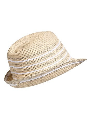 Chapeau trilby rayé femme Isotoner