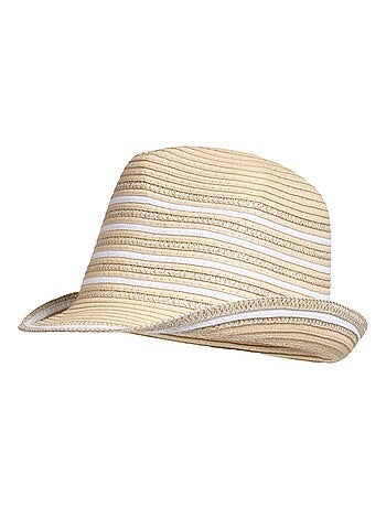 Chapeau trilby rayé femme Isotoner