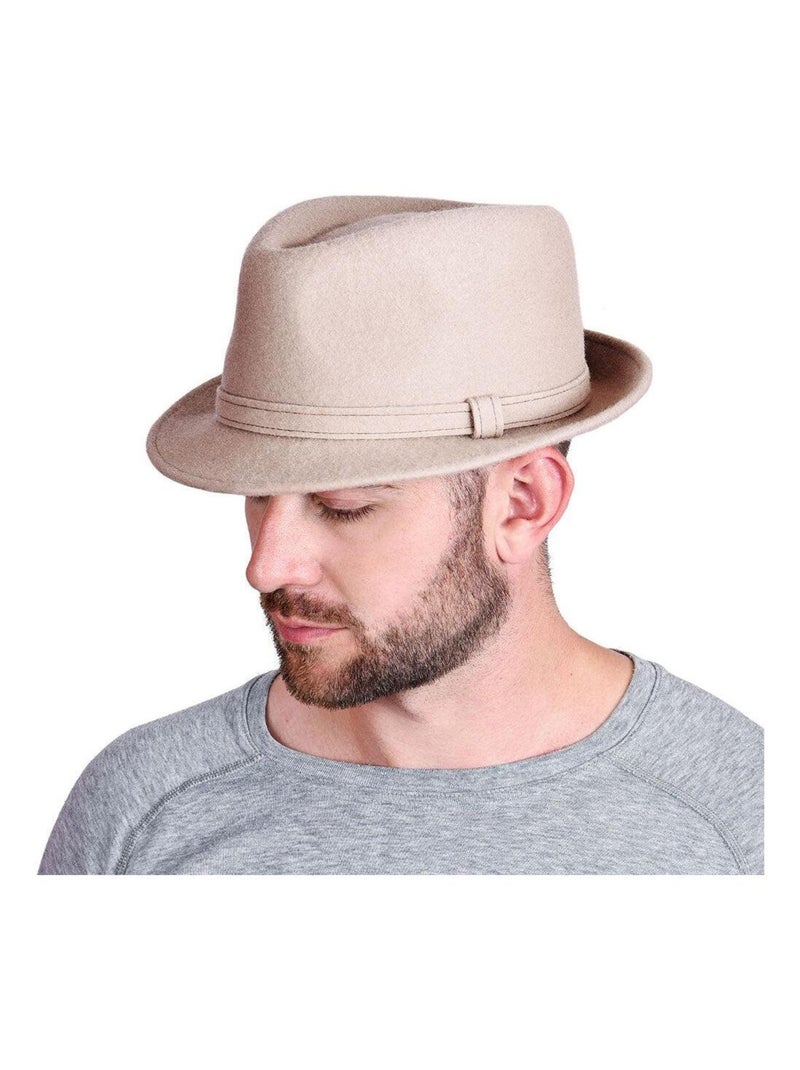 Chapeau trilby ROKIA Beige - Kiabi