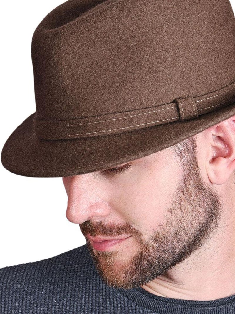 Chapeau trilby ROKIA Marron - Kiabi