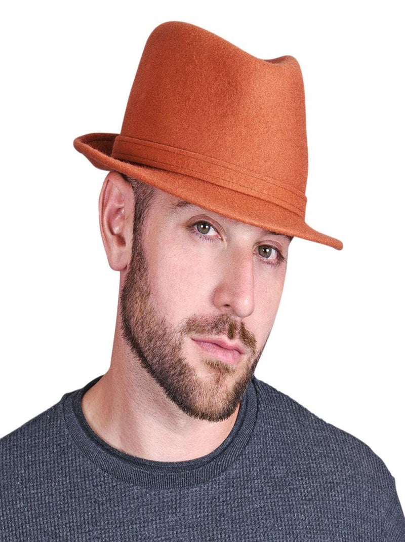 Chapeau trilby ROKIA Orange - Kiabi