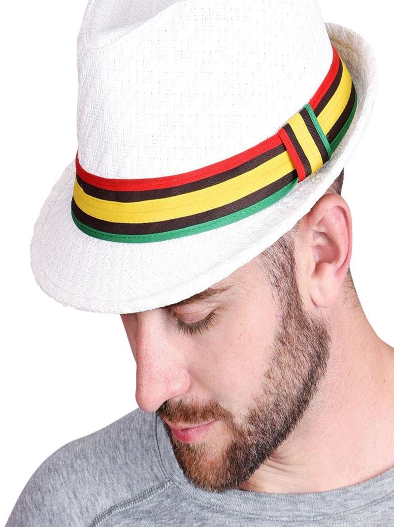 Chapeau trilby SAMELIA Blanc - Kiabi