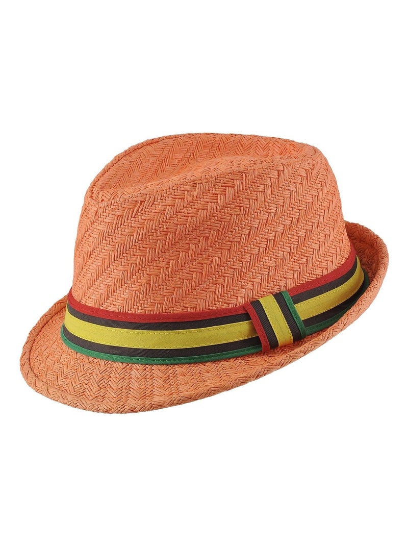 Chapeau trilby SAMELIA Orange - Kiabi