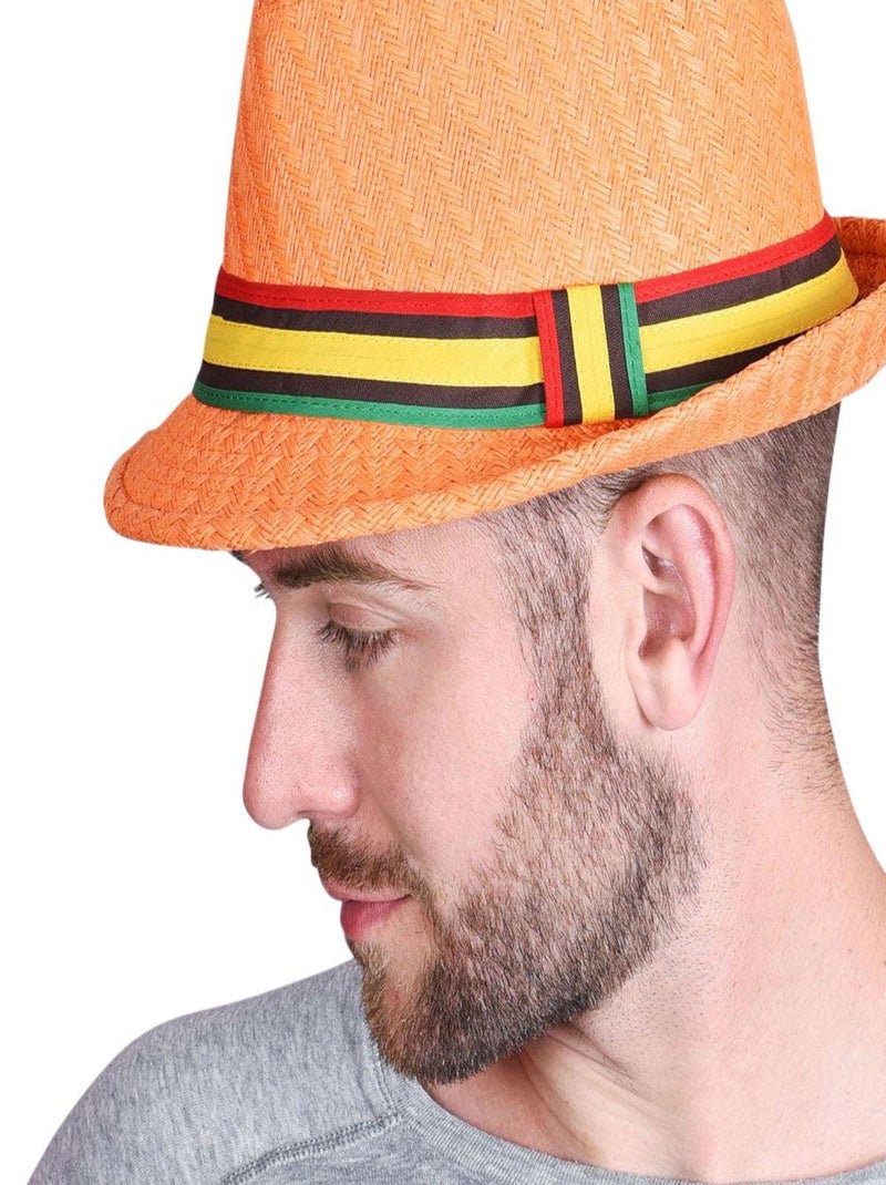 Chapeau trilby SAMELIA Orange - Kiabi